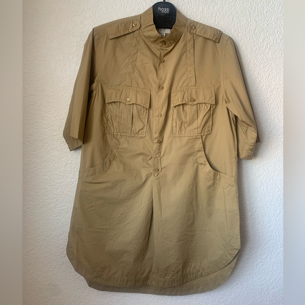 NWT Hoos Intropia Shirt Dress Sz 34 Arena - Sand
